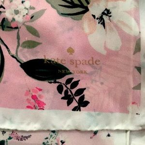 Kate spade NY s scarf. Pink. Butterflies. Dots.